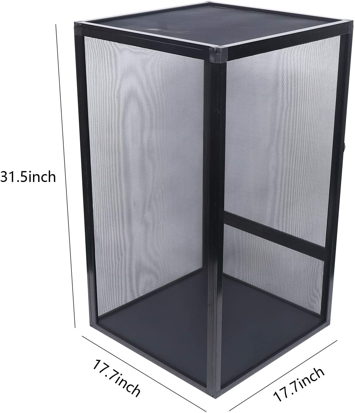 Miumaeov Climbing Pet Breeding Cage， 360 Degree Panoramic Mesh Aluminum Alloy Acrylic Observation Window Transparent Reptile Breeding Box Reptile Tank for Frog Lizard Snake Turtle