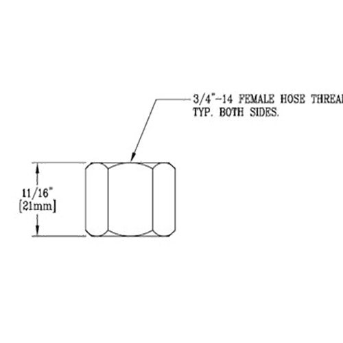 TandS 146X - Adapter， For Pre-Rinse Spray Hose