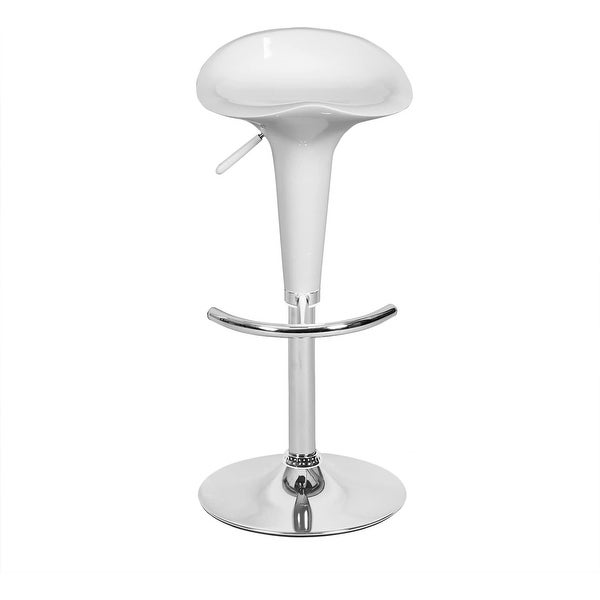 High Gloss Ergonomic Adjustable Swivel BarStools with Footrest