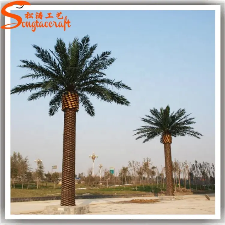 songtao large fiberglass decorative ornamental trees artificial palm tree for outdoor garden landscaping and home supplies