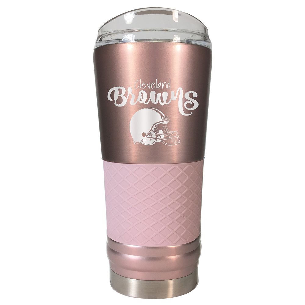 Cleveland Browns 24 oz Rose Gold Finish Vacuum Insulated NFL Draft Tumbler