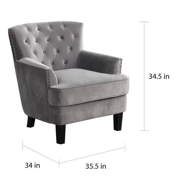 Best Master Furniture Soft Velvet Upholstered Living Room Arm Chair