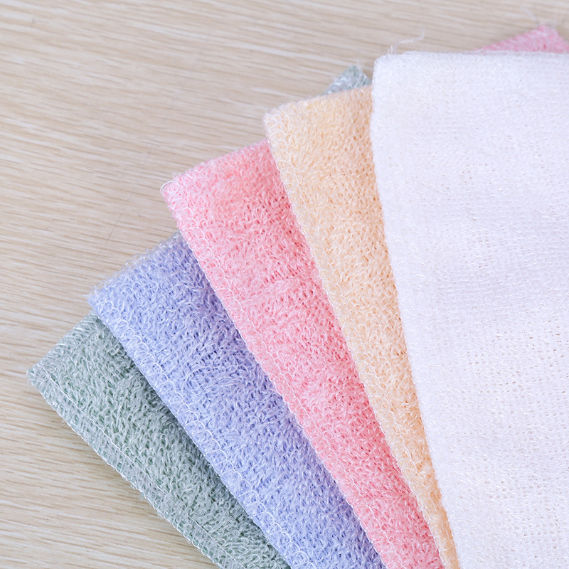 Bamboo fiber plain dish towel to remove grease stains strong kitchen hood hand wash cloth