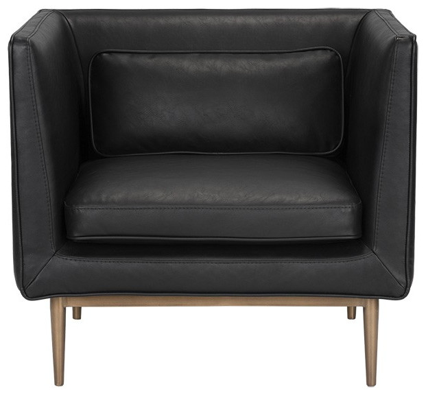 Batavia Armchair  Vintage Black   Midcentury   Armchairs And Accent Chairs   by Sunpan Modern Home  Houzz