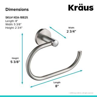 KRAUS Elie Bathroom Towel Ring in Brushed Nickel KEA-18825BN