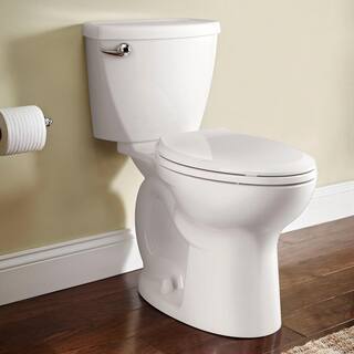 American Standard Cadet 3 Powerwash Tall Height 10 in. Rough 2-Piece 1.6 GPF Single Flush Elongated Toilet in White Seat not Included 270AB001.020