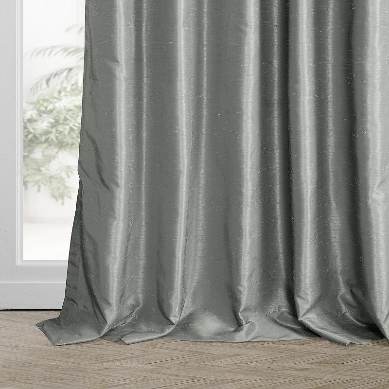 EFF Blackout Vintage Textured Faux Dupioni Window Curtain