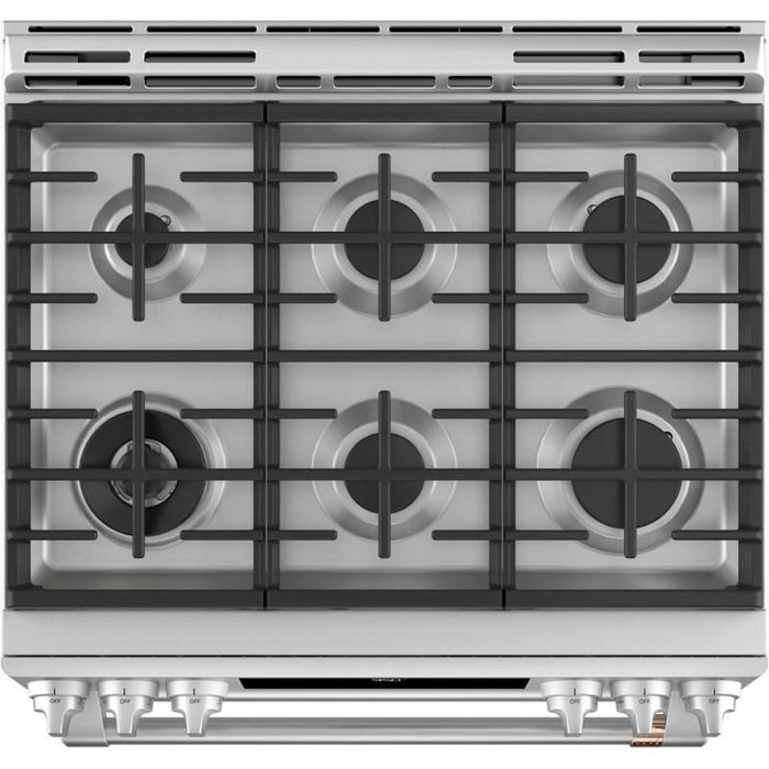 GE Café 30quot wide SlideIn DualFuel Double Oven with Convection Range