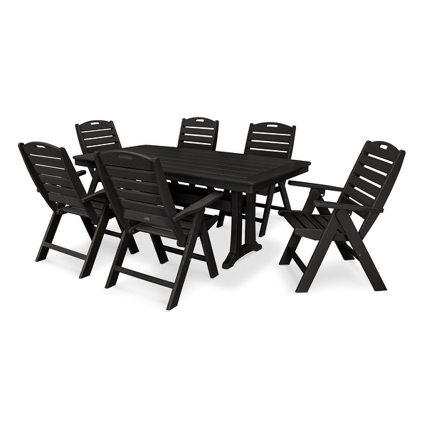 POLYWOOD Nautical 7piece Outdoor Dining Set