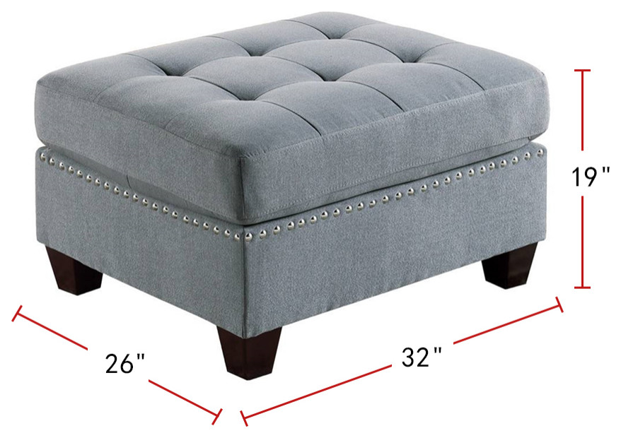 Grey Fabric Upholstered Sectional Modular   Transitional   Armchairs And Accent Chairs   by Simple Relax  Houzz