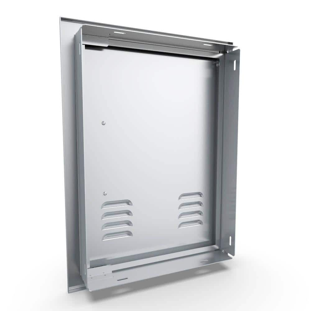 Sunstone Signature Series 17 in. x 23 in. 304 Stainless Steel Left Swing Vertical Vented Door BA-VDVL1420