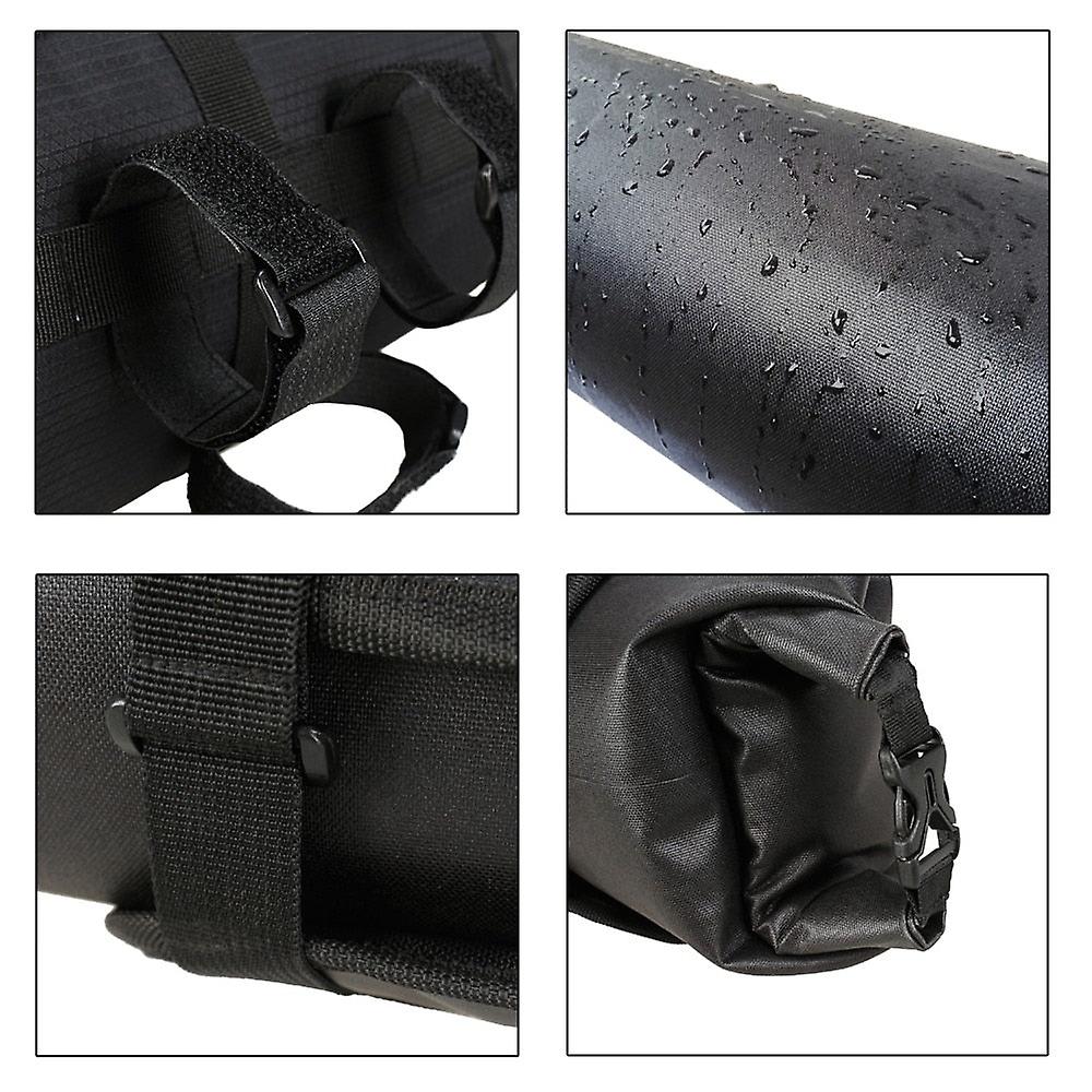 Waterproof bike front frame handlebar tube bag