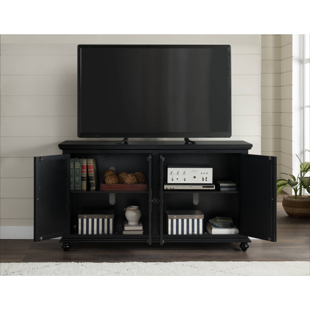 Elegant TV Stand  Trellis Patterned Mirrored Doors and Ornate Pulls   Traditional   Entertainment Centers And Tv Stands   by Declusia  Houzz