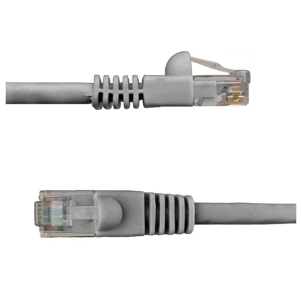 NTW 1 ft. Cat6 Snagless Unshielded (UTP) Network Patch Cable Gray 345-U6-001GY