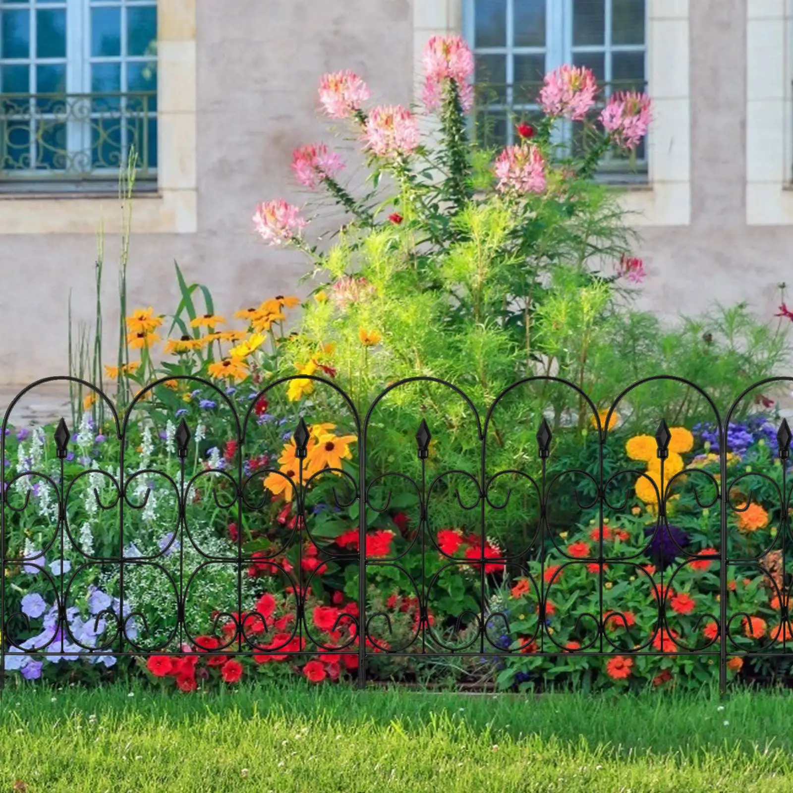 Modern garden decorative decorative  garden wrought iron fence / Zinc steel Fence/