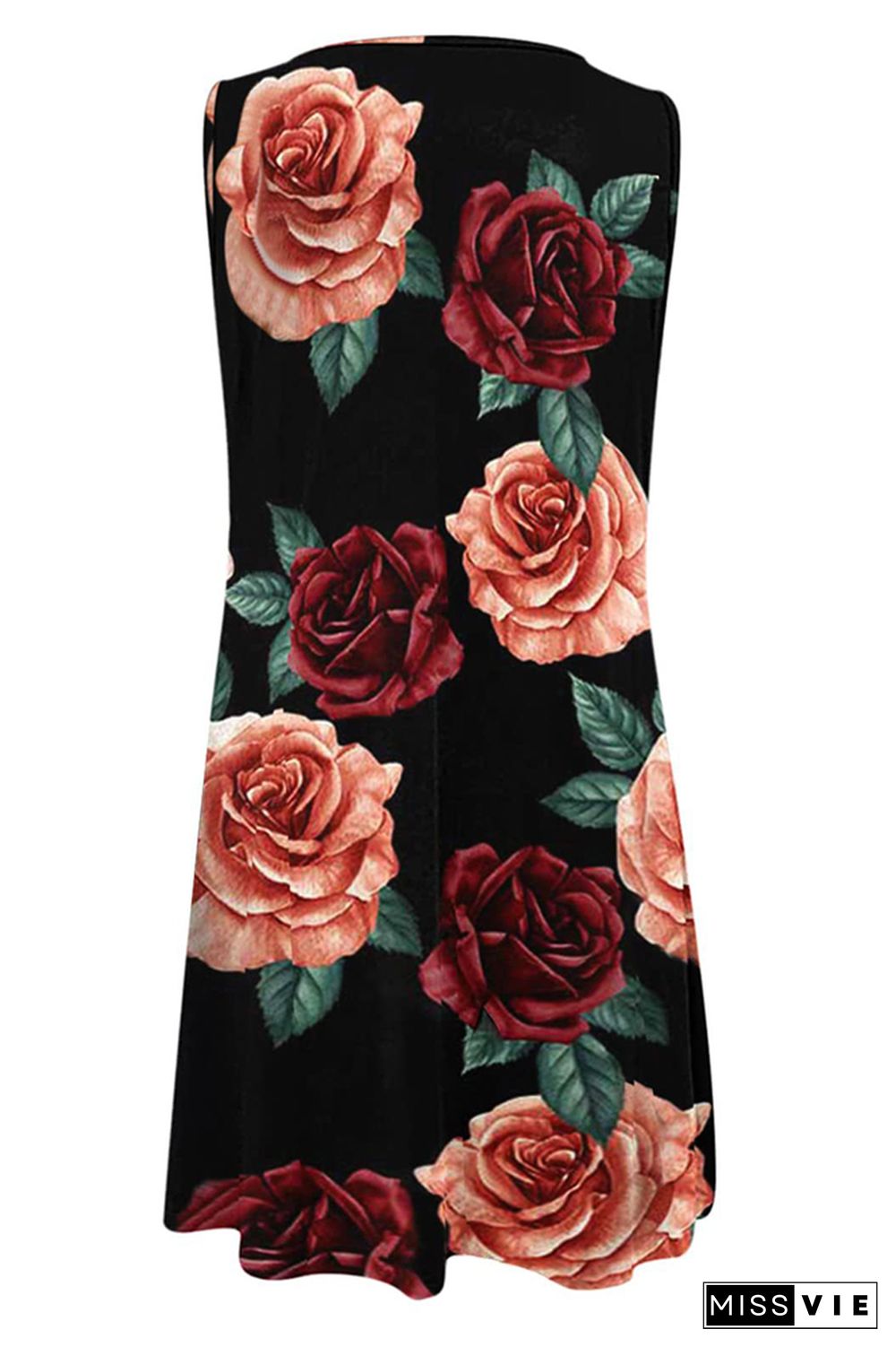 Printed Women Sleeveless Tank Dress Wholesale