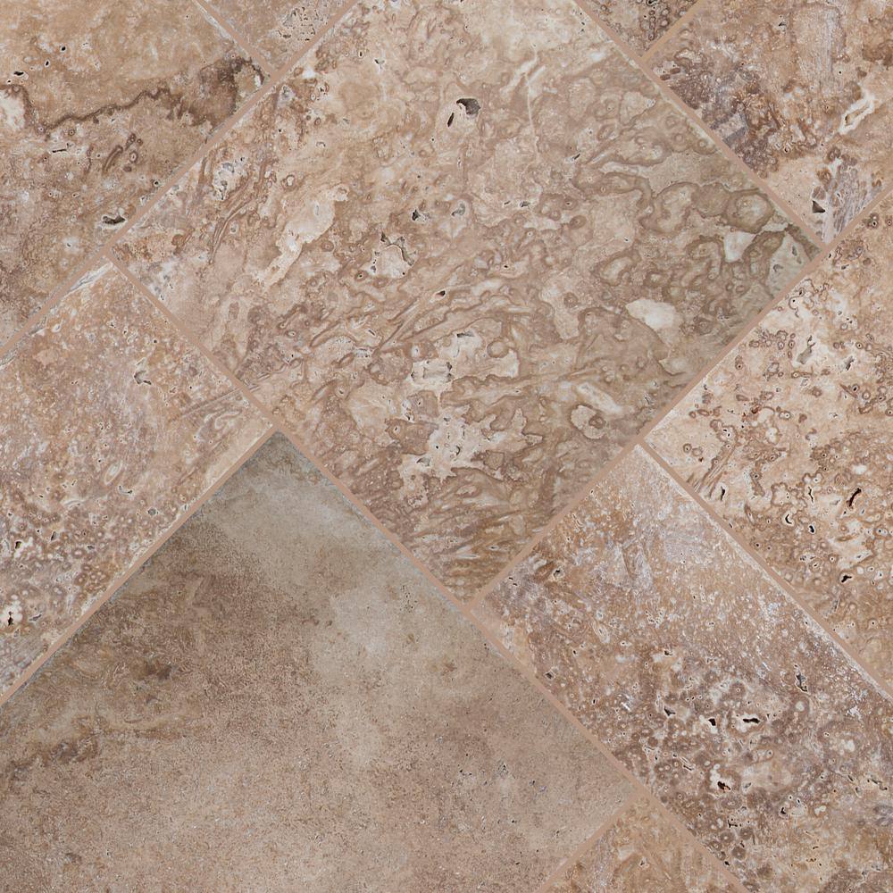 MSI Mediterranean Walnut 16 in. x 24 in. Honed Travertine Stone Look Floor and Wall Tile (80 sq. ft.Pallet) TTWAL-PAT-HUFC