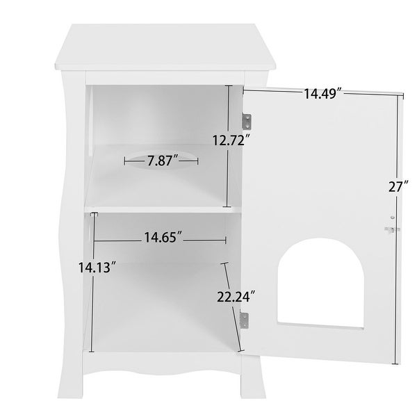 Wood Livingroom End Table Side Table with Pet House