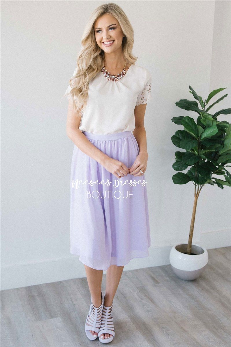 Lavender Chiffon Skirt