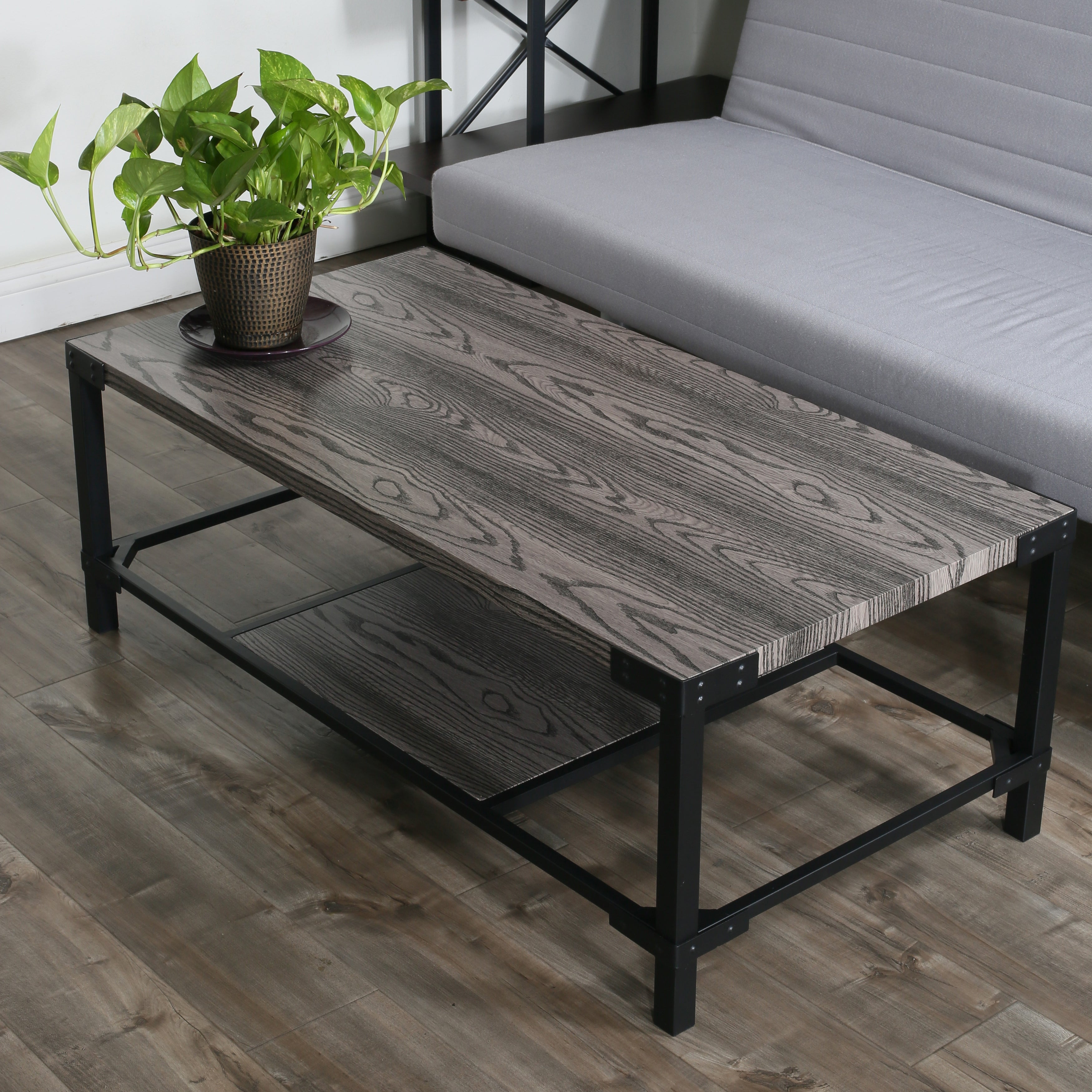 Carbon Loft Maranne Walnut Rectangle Wood/ Metal Coffee Table