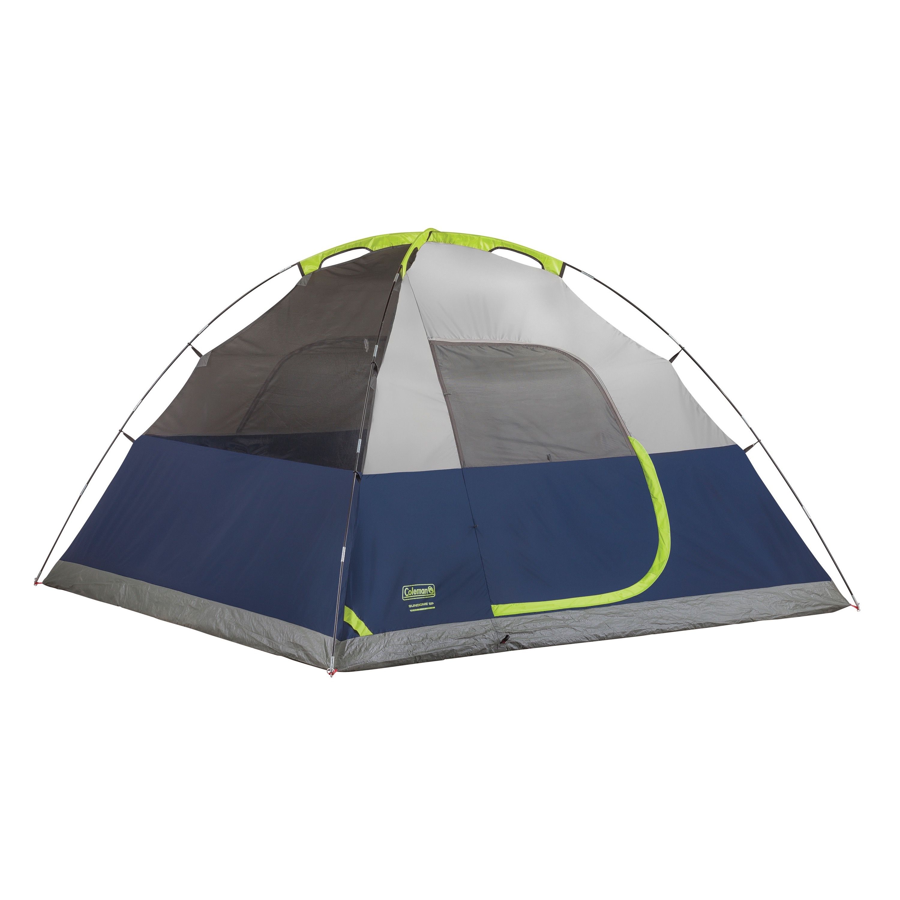 Coleman 6-Person Sundome Dome Camping Tent， Blue