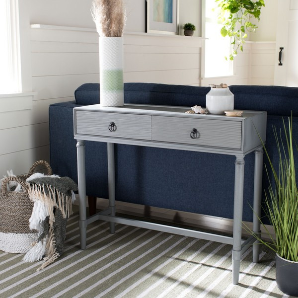 Aliyah 2Drw Console Table Safavieh   Farmhouse   Console Tables   by Safavieh  Houzz