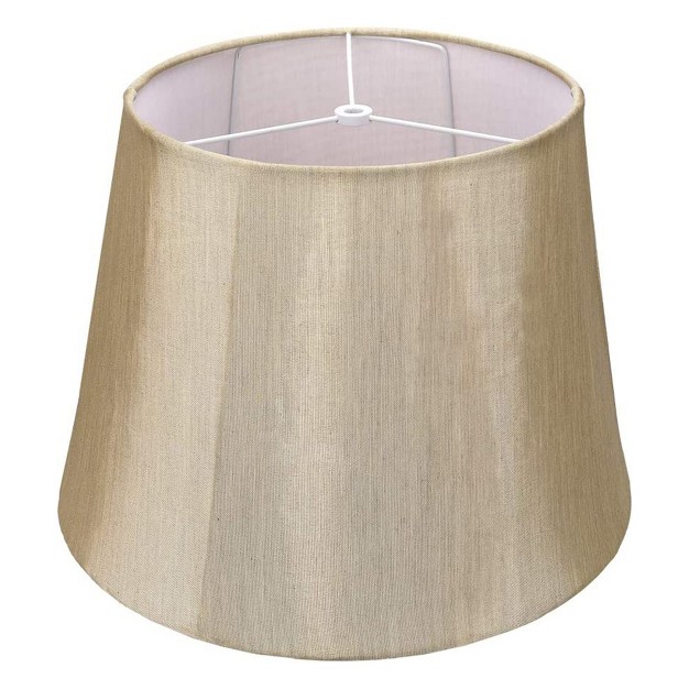 Alucset Lla s1966 Natural Linen Foldable Drum Lampshades With Spider Installation For Table Lamps And Floor Lights With Harp Support Set Of 2 Gold