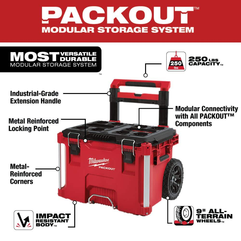 MW PACKOUT 22 in. Rolling Tool Box, 22 in. Large Tool Box and 22 in. Medium Tool Box 8426-8425-8424