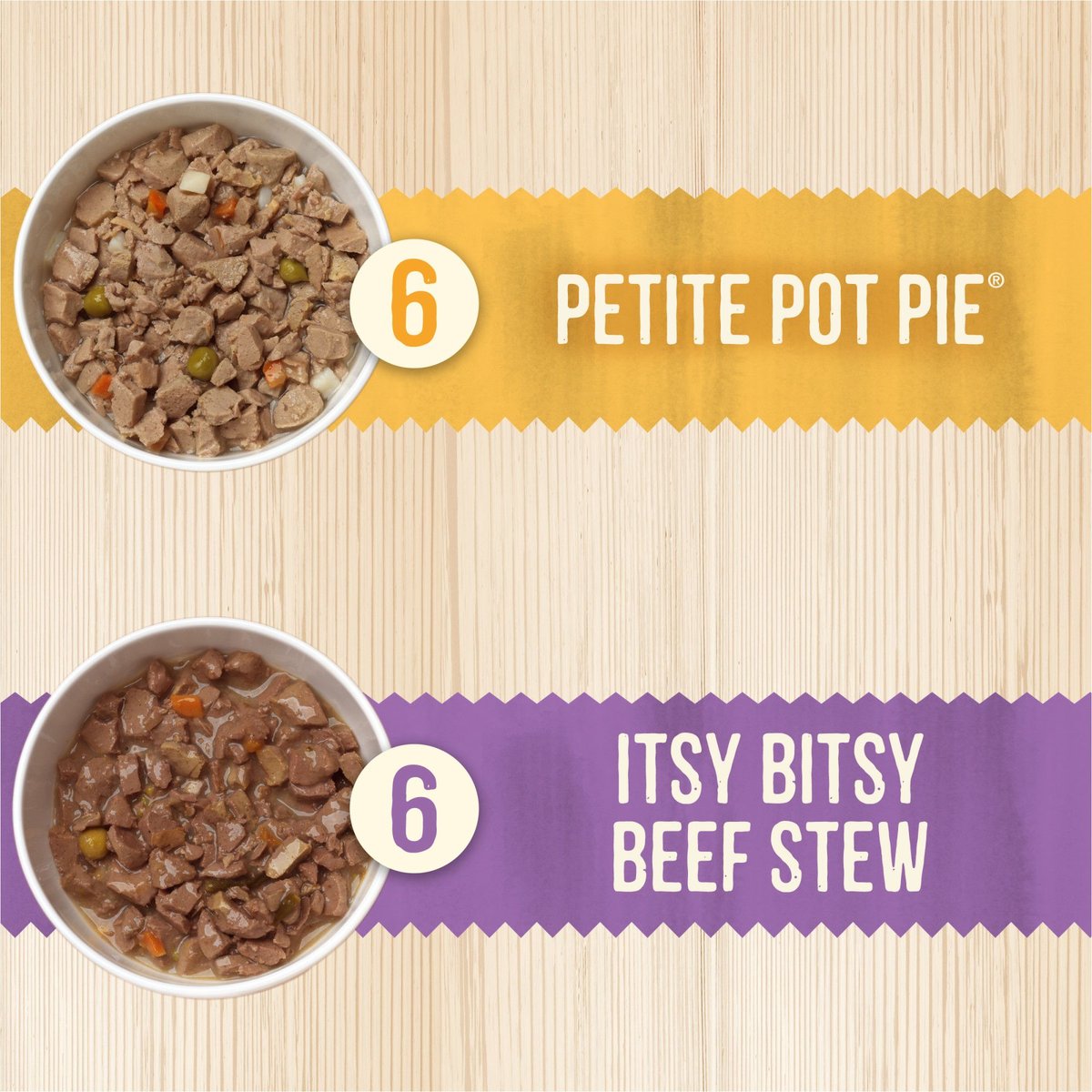 Merrick Lil’ Plates Dinner Duos Itsy Bitsy Beef Stew and Petite Pot Pie Variety Pack Grain-Free Wet Dog Food