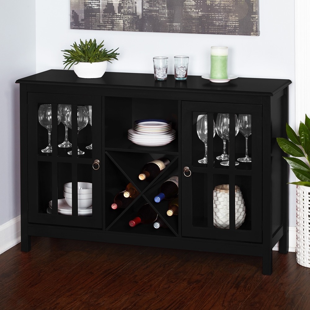 Simple Living Portland Glass Wine Buffet/Sideboard