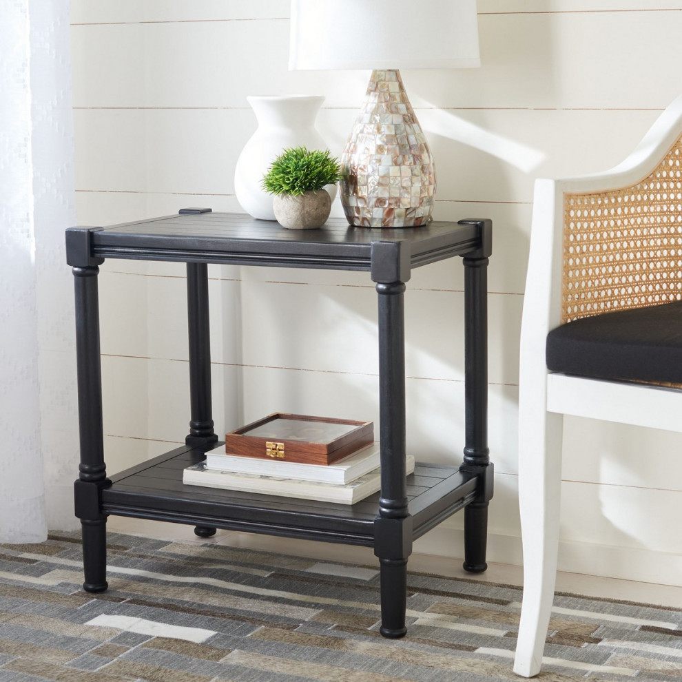 Easton Rectangle Accent Table Black   Traditional   Side Tables And End Tables   by AED Luxury Home Decor  Houzz