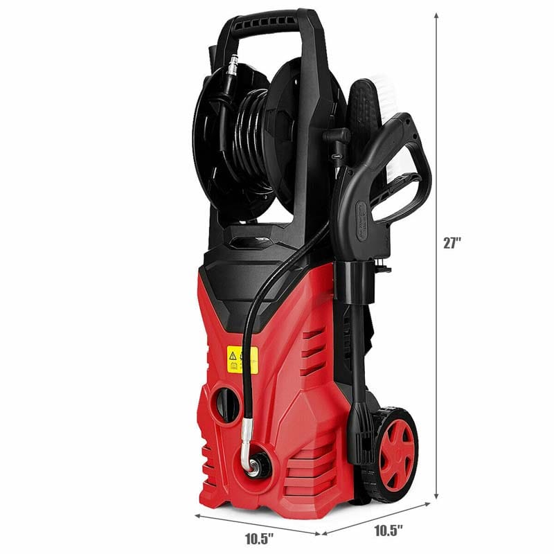 2030PSI Electric Pressure Washer, 1800W 1.32 GPM Portable Electric Power Washer with Hose Reel