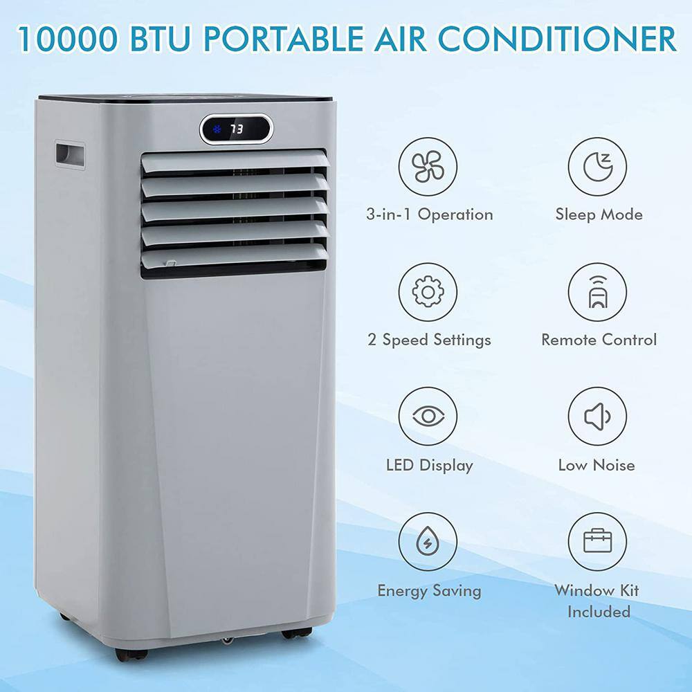 Gymax 10000BTU 3-in-1 Portable Air Conditioner Air Cooler with DryingFanSleep Mode GYMHD0124