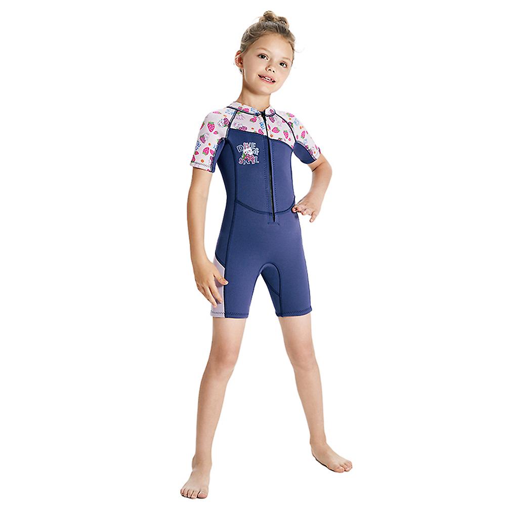 Kids Wetsuit For Boys Girls， 2.5mm Neoprene Full Shorty Suits Youth Thermal Swimsuits Back Zip Wet Suits