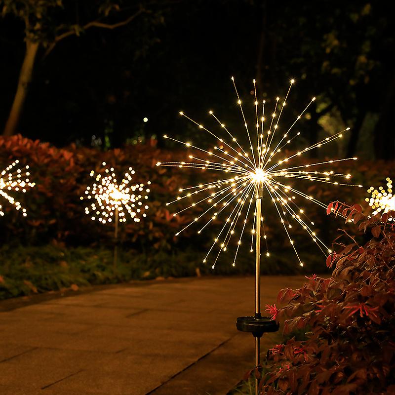 Led Solar Powered Outdoor Waterproof Grass Globe Dandelion Fireworks Lamp 90/120/150 Led For Garden Lawn Landscape Holiday Light