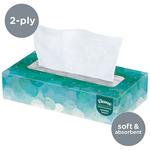 Kimberly-Clark Kleenex Professional Facial Tissue for Business (21400) | Flat Tissue Boxes， 36 Boxes