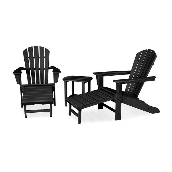 POLYWOOD Palm Coast Ultimate Adirondack Chair 3piece Set