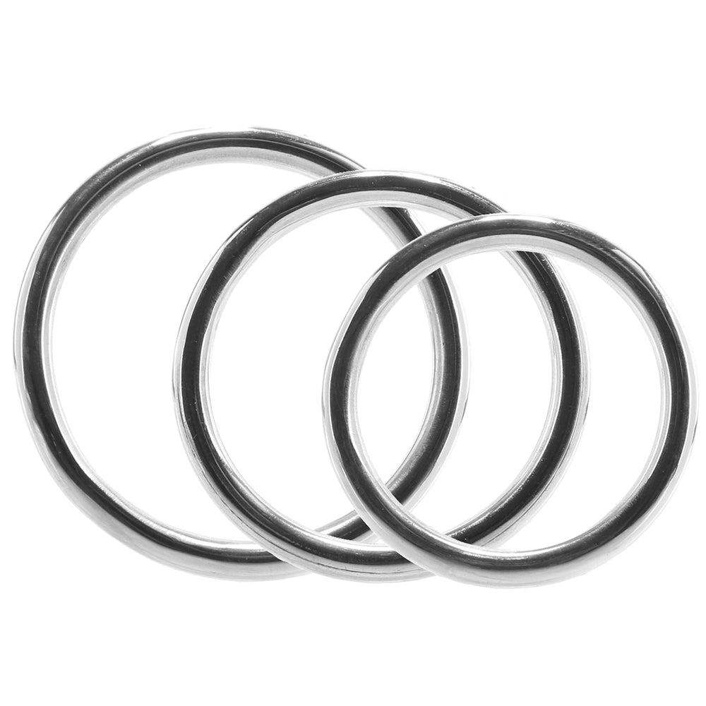 Stainless Steel 3 Piece Cock Ring Set