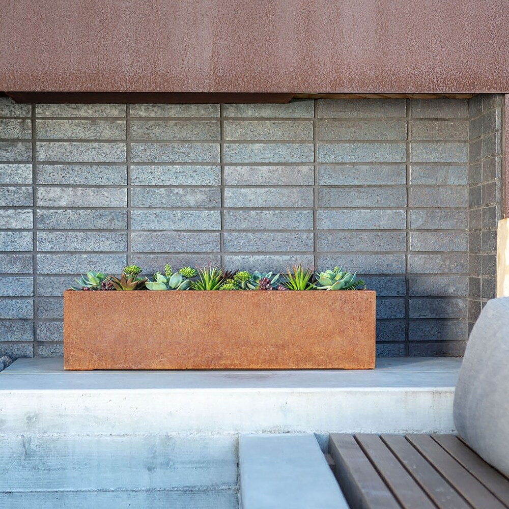 Corten Steel Window Box Planter