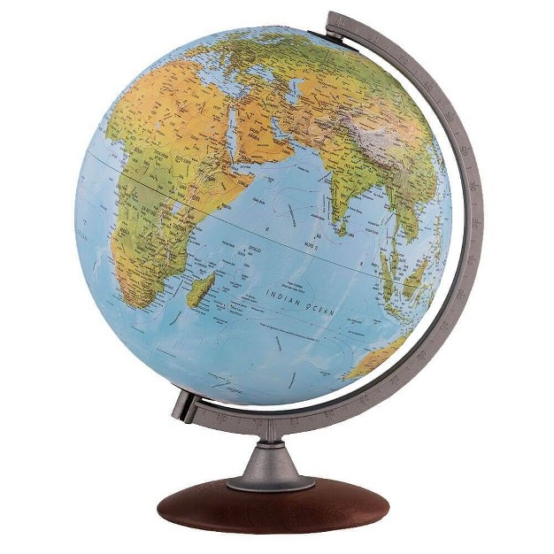 Tactile Blue Ocean Physical Relief Globe Waypoint Geographic