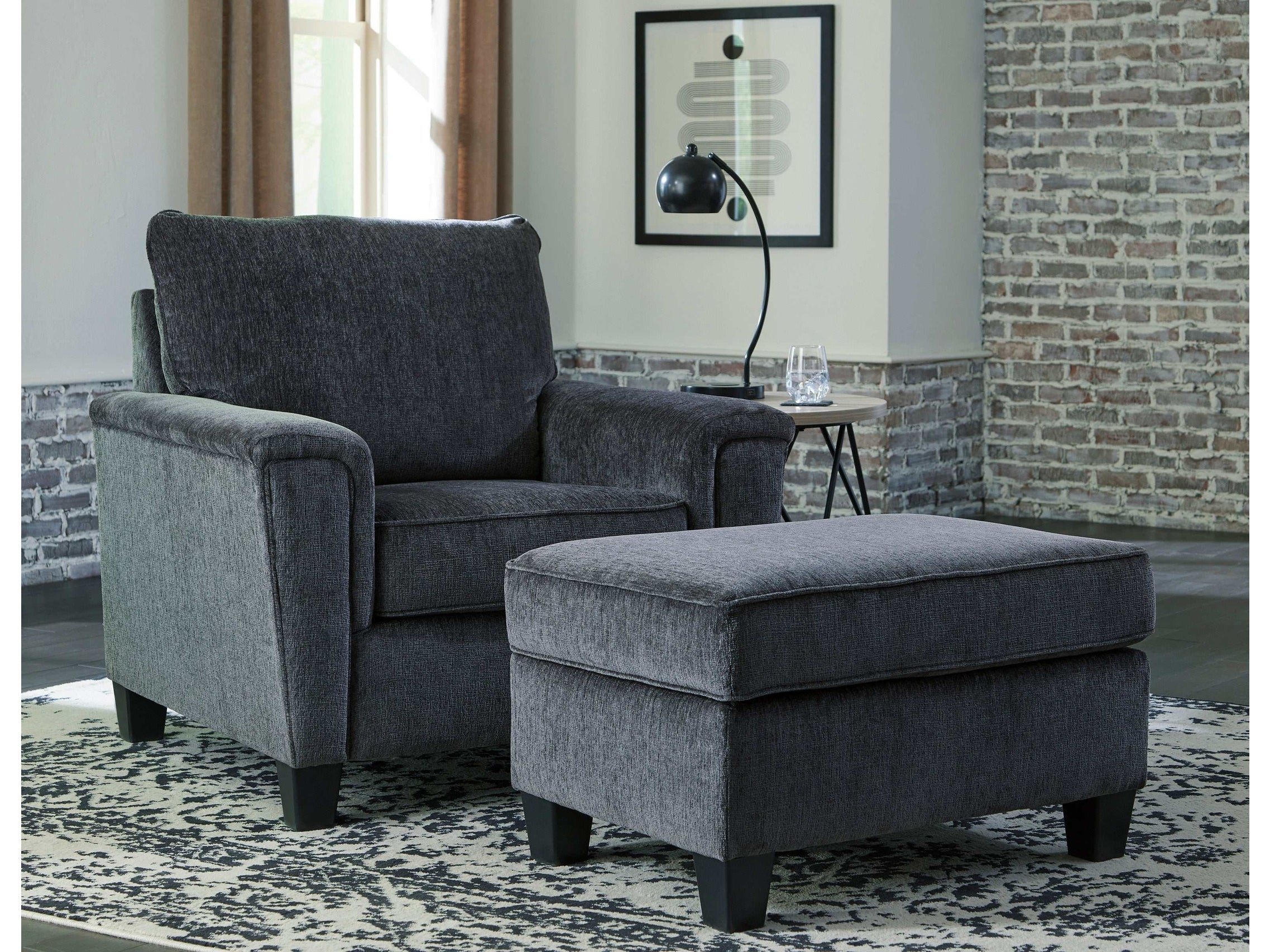 (Online Special Price) Abinger Smoke Chair & Ottoman Set