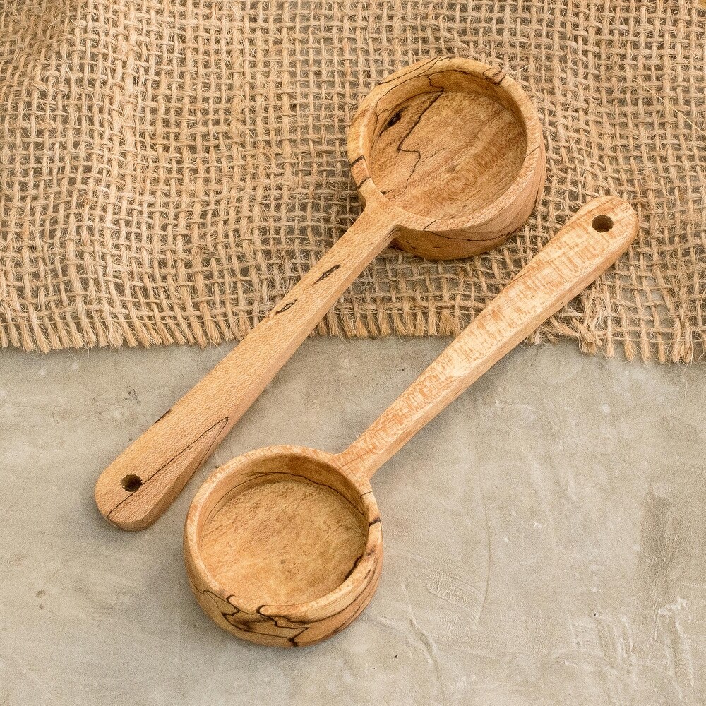Novica Handmade Naturally Wood Scoops