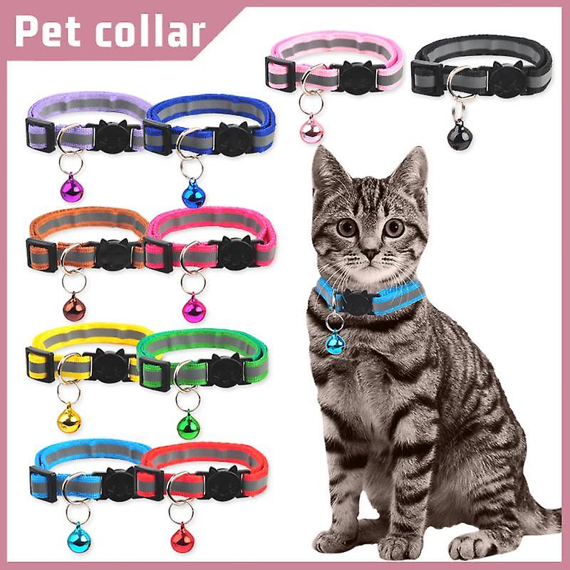 1pc Adjustable Reflective Cat Dog Collar Fashion Cartoon Cat Head Pet Collar Pet Printing Collar