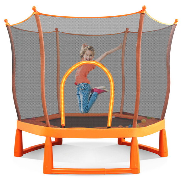 6FT Toddlers Trampoline with Safety Enclosure Net ...