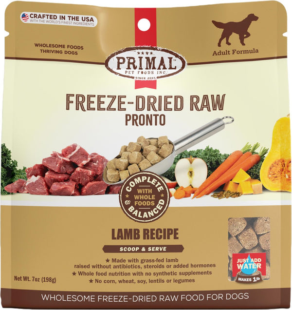 Primal Pronto Lamb Recipe Freeze-Dried Raw Dog Food