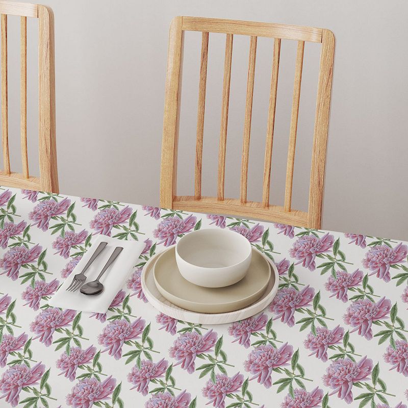 Square Tablecloth， 100% Cotton， 52x52， Floral 194