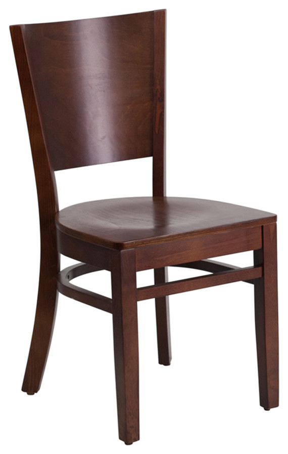 Solid Back Restaurant Chair  Mahogany Finish   Transitional   Dining Chairs   by BisonOffice  Houzz