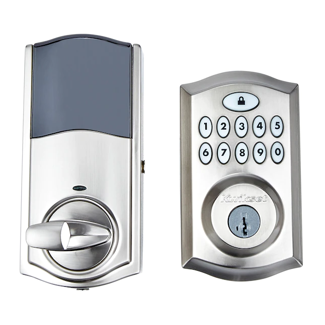 Kwikset  SmartCode 913 Satin Nickel Single Cylinder Electronic Deadbolt Lighted Keypad