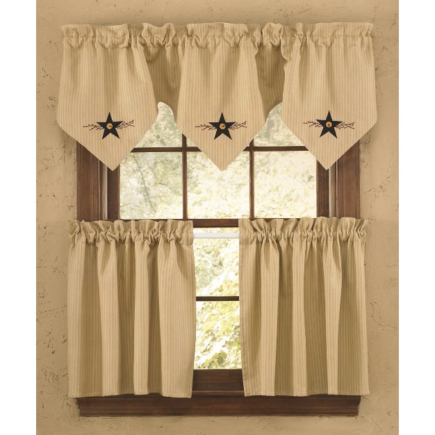 Park Designs Star Vine Lined Triple Point Valance 20x60