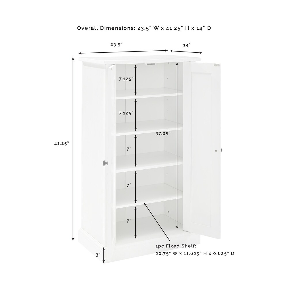 Seaside Distressed White Accent Cabinet